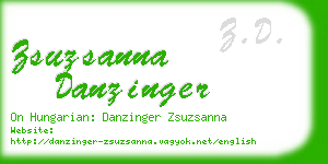 zsuzsanna danzinger business card